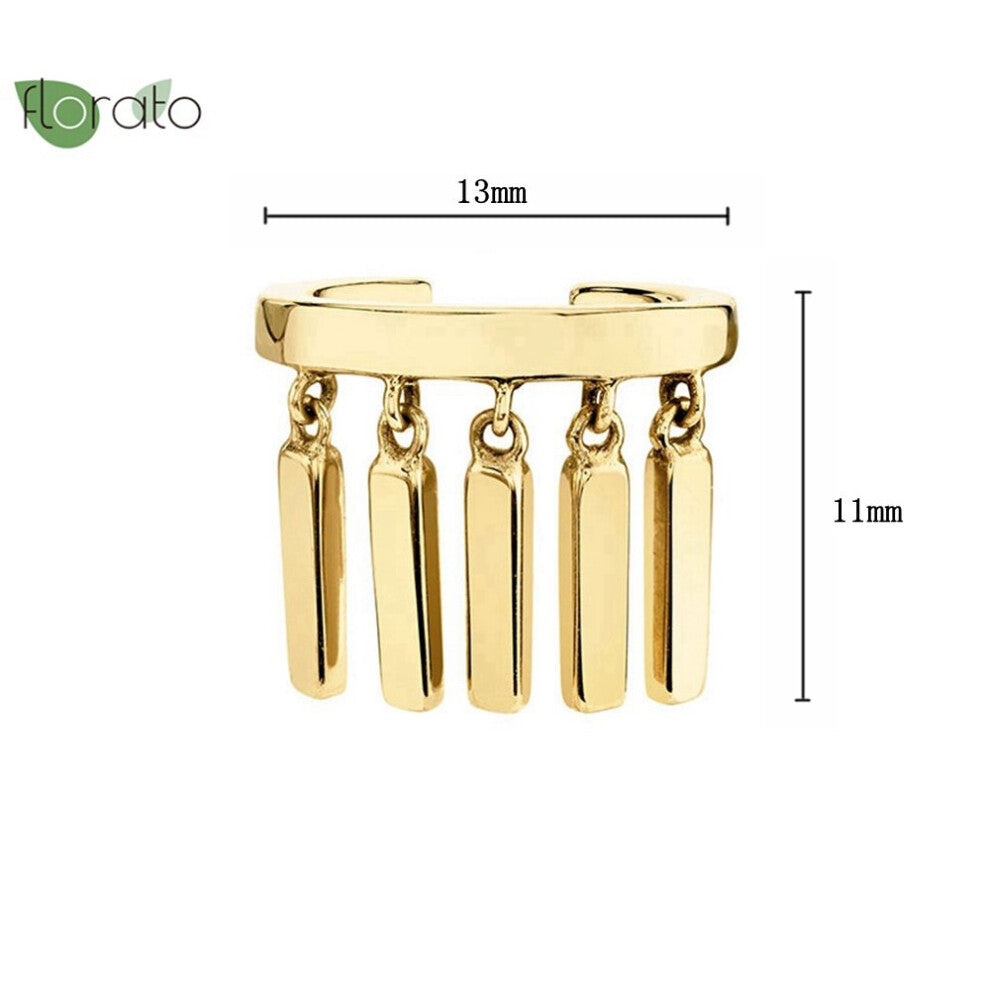 Punk Rock Clip Earrings No Piercing Tassel Earcuffs Statement Cartilage Earrings for Women Party Jewelry