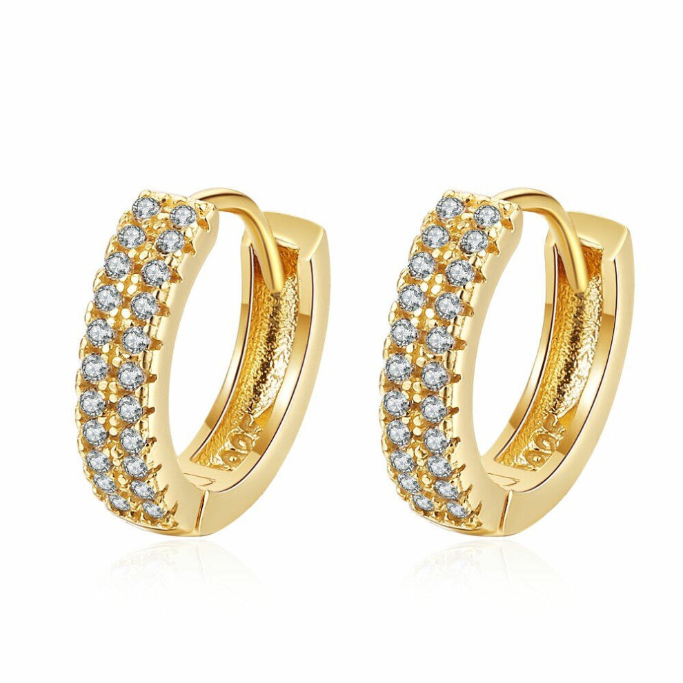 S925 Sterling Silver Earring Zircon Hoop Earrings Circle Noble Jewelry Gift for Women Earrings Hoops