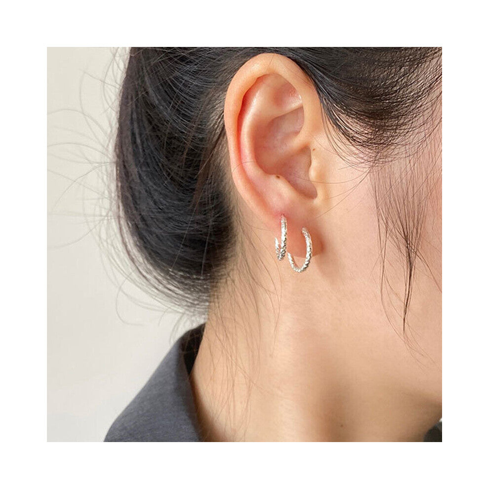 Minimalist 925 Sterling Silver Circle Hoop Earrings For Woman Accessories Women Earings Hoops Fine Jewelry
