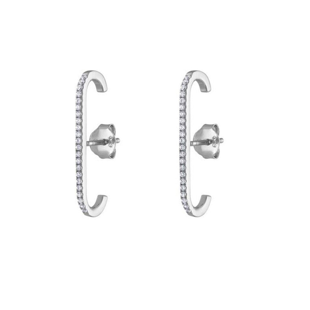 Celestial Suspender Earring In 925 Sterling Silver Plaing Crystal Cuffs Stud Earring Zircon Women Jewelry