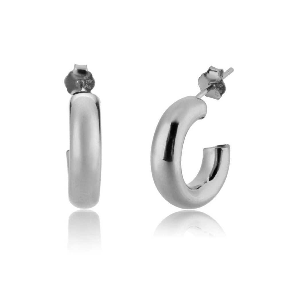 925 Sterling Silver Two Size Hollow Hoops Women Piercing Pendiente Special Circle Pendiente Rock Punk Jewelry