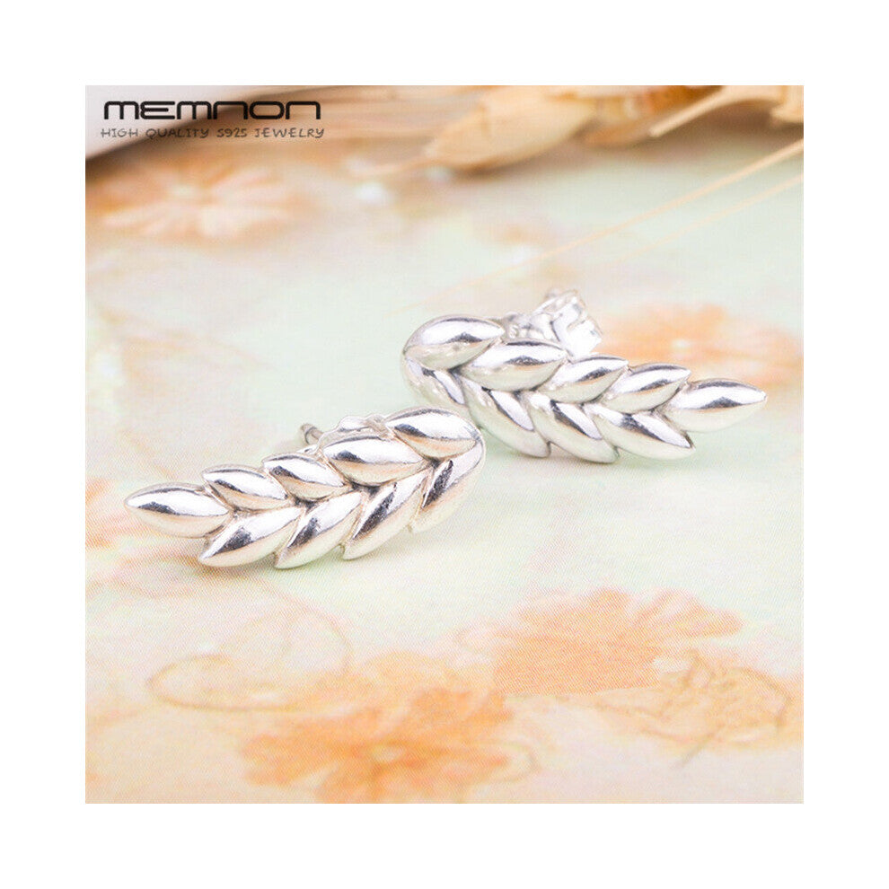 autumn accessories Curved Grains silver 925 stud earrings for women 925 sterling silver jewelry earring brinco