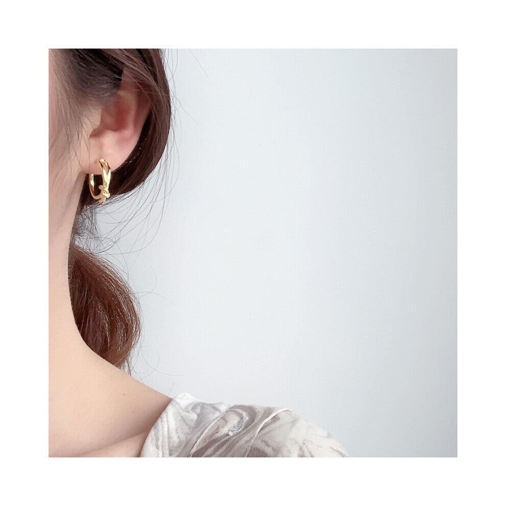 Bowknot Studs Earrings Women Mirror Silver Shinning Dress Jewelry 925 Sterling Silver Ear Hoops Hoop Earring