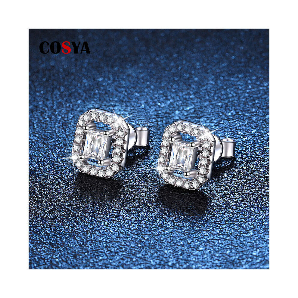 S925 Sterling Silver Moissanite Screw Earrings Bubble Stud Earrings 5MM 0.5CT D for Women Fine Jewelry Earrings