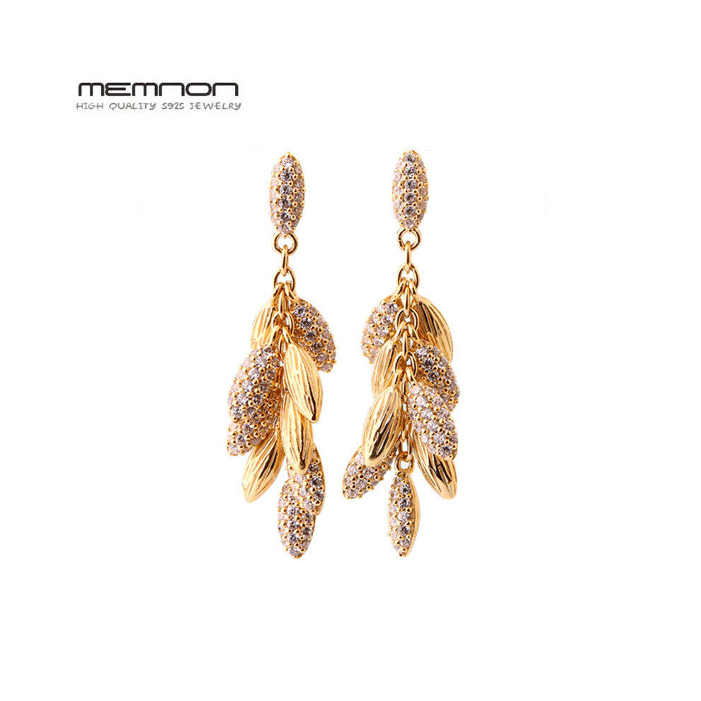 edition floating grains earrings for women 925 sterling silver drop earring plata de ley 925 fine jewelry