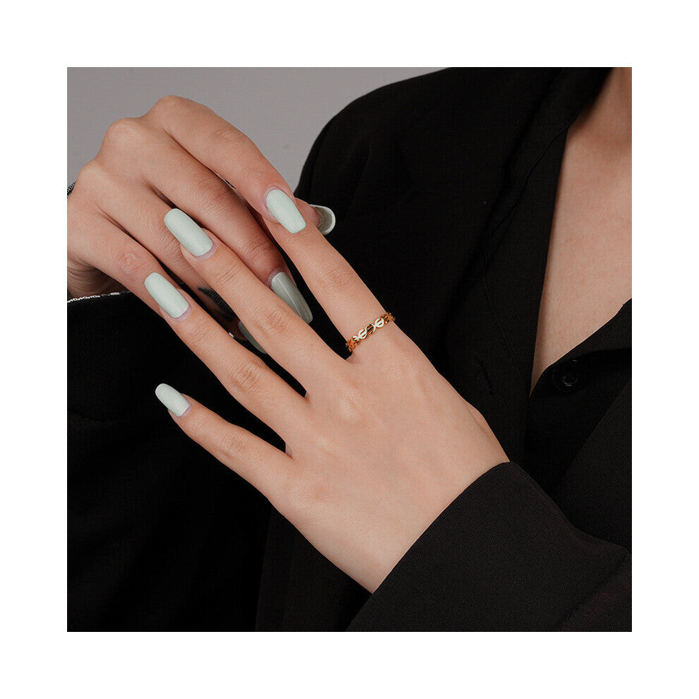 Real s925 Sterling Silver Dollar Symbol Ring Hip Hop Rock Classic Rings For Women Fine Jewelry J1287