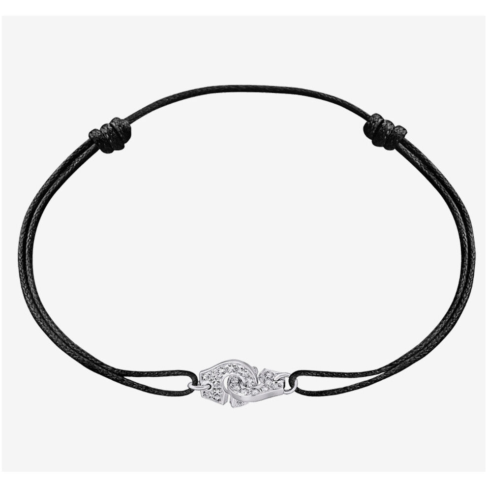 Dinh van 925 Sterling Silver Handcuffs Bracelet Women's Crystal Zircon Set Gem Hand Rope Jewelry Adjustable Bracelet