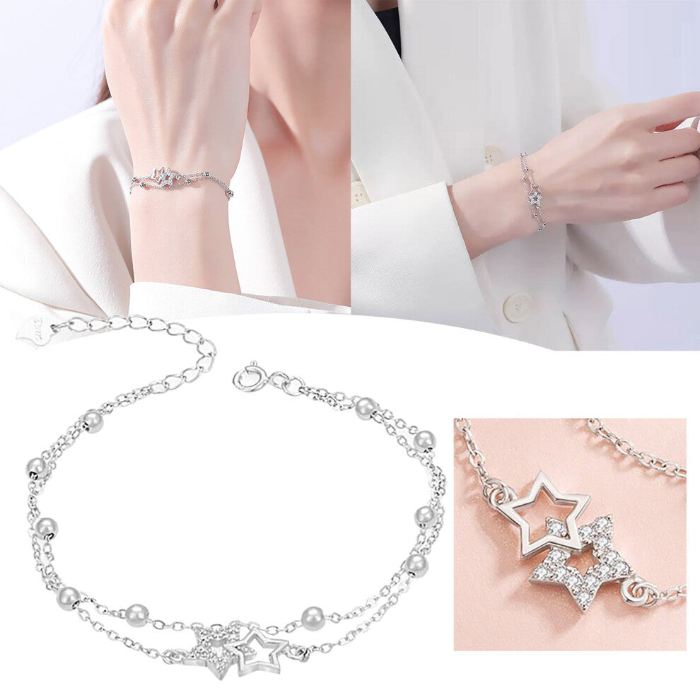 Star Double Bracelet Female Summer Light Birthday Fine Jewelry for Women Rings Jewelry Set for Women Formal