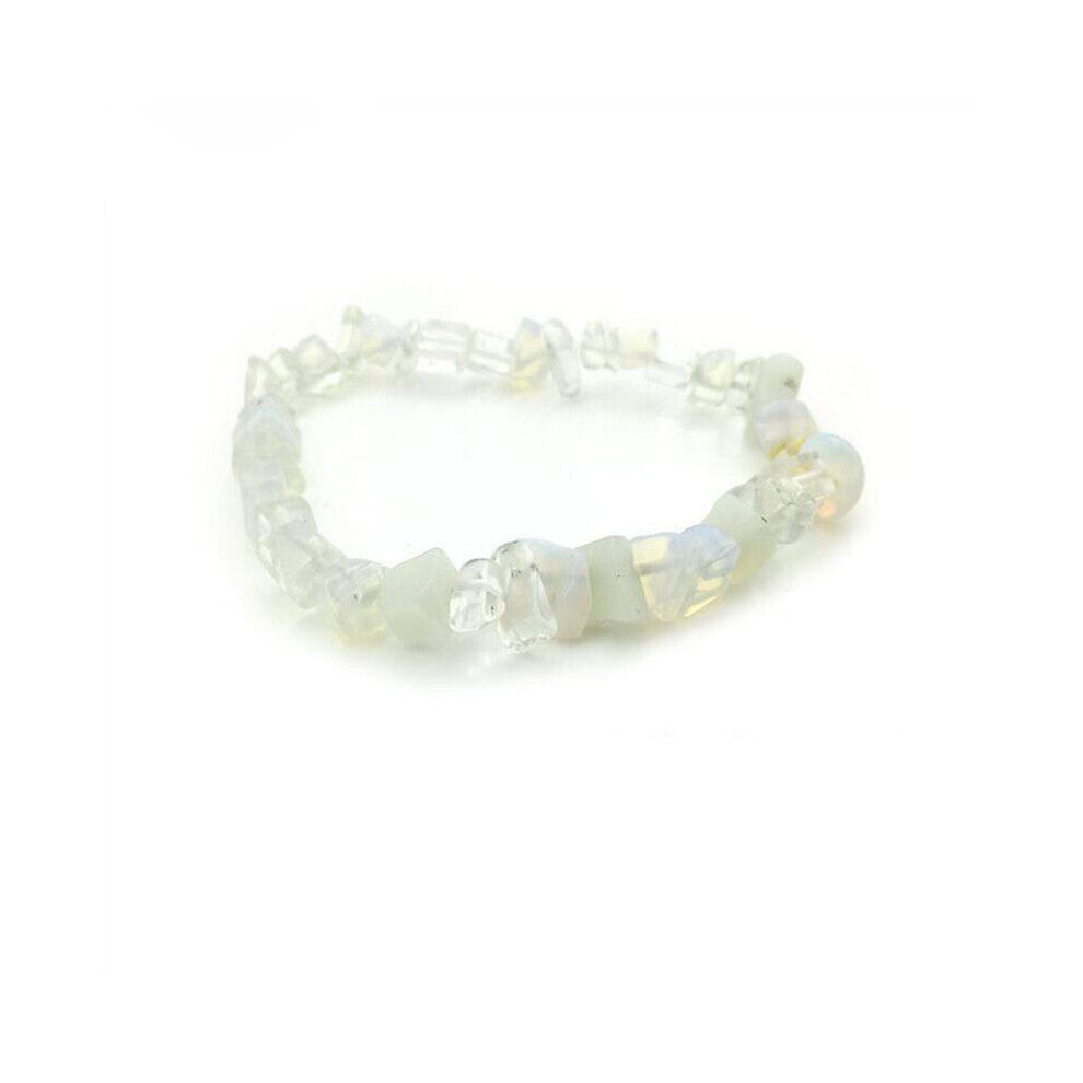 11 Irregular Natural Gem Stone Bracelet Crystal Stretch Chip Beads Nuggets Bracelets Bangles Quartz Wristband For Women