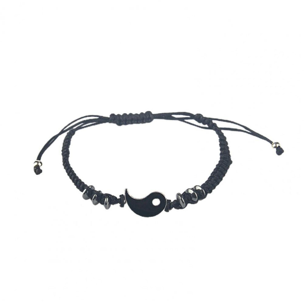 Couple Bracelet Tai Chi- Pendant Matching Jewelry Accessories Adjustable Woven Bracelet for Valentine