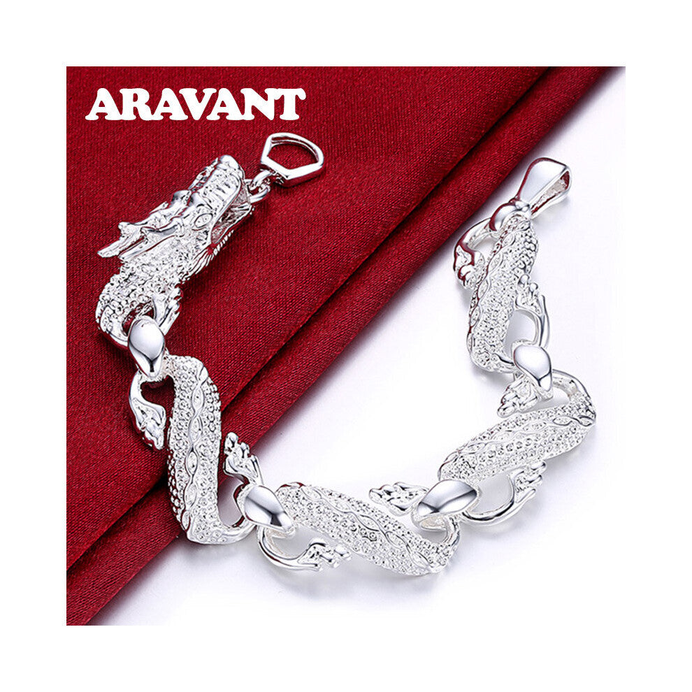 925 Silver Dragon Bracelets&Bangles For Women&Men Party Silver Jewelry