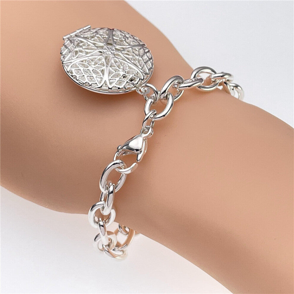 925 Sterling Silver Charms photo frame pendant Bracelet for Women party wedding Jewelry Gift