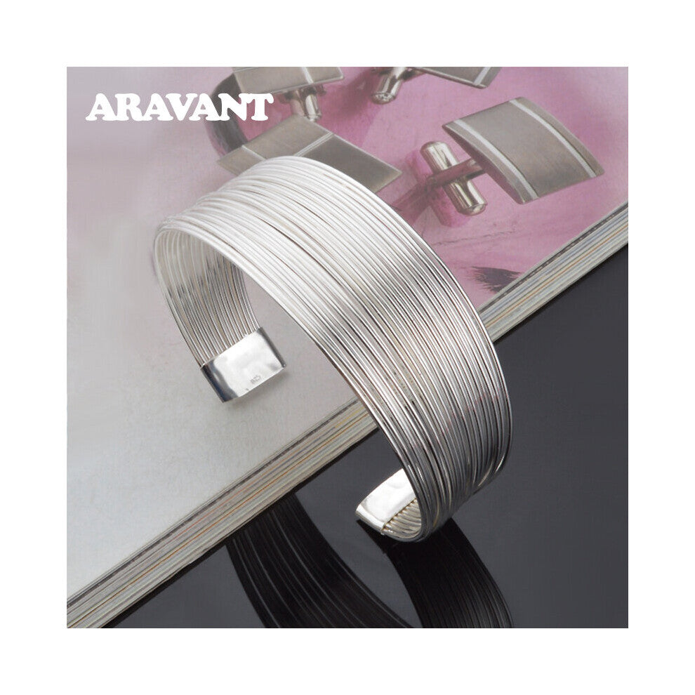 925 Silver Line Bracelet&Bangle For Women Jewelry Gift