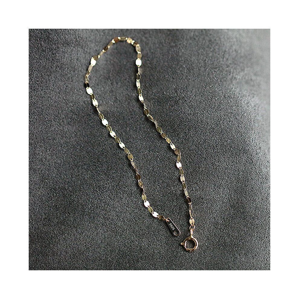 925 Sterling Silver Flash Glossy Sheet 14K Bracelets For Women Hiphop Fine Jewelry Gift Drop