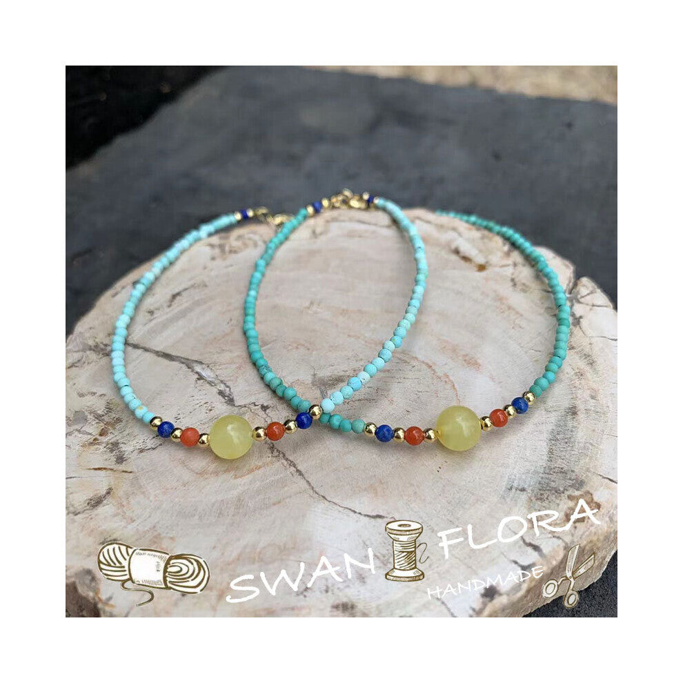 Natural Amber Bracelet Stone Jewelry For Women Crystals Brazil Chip Jewelry