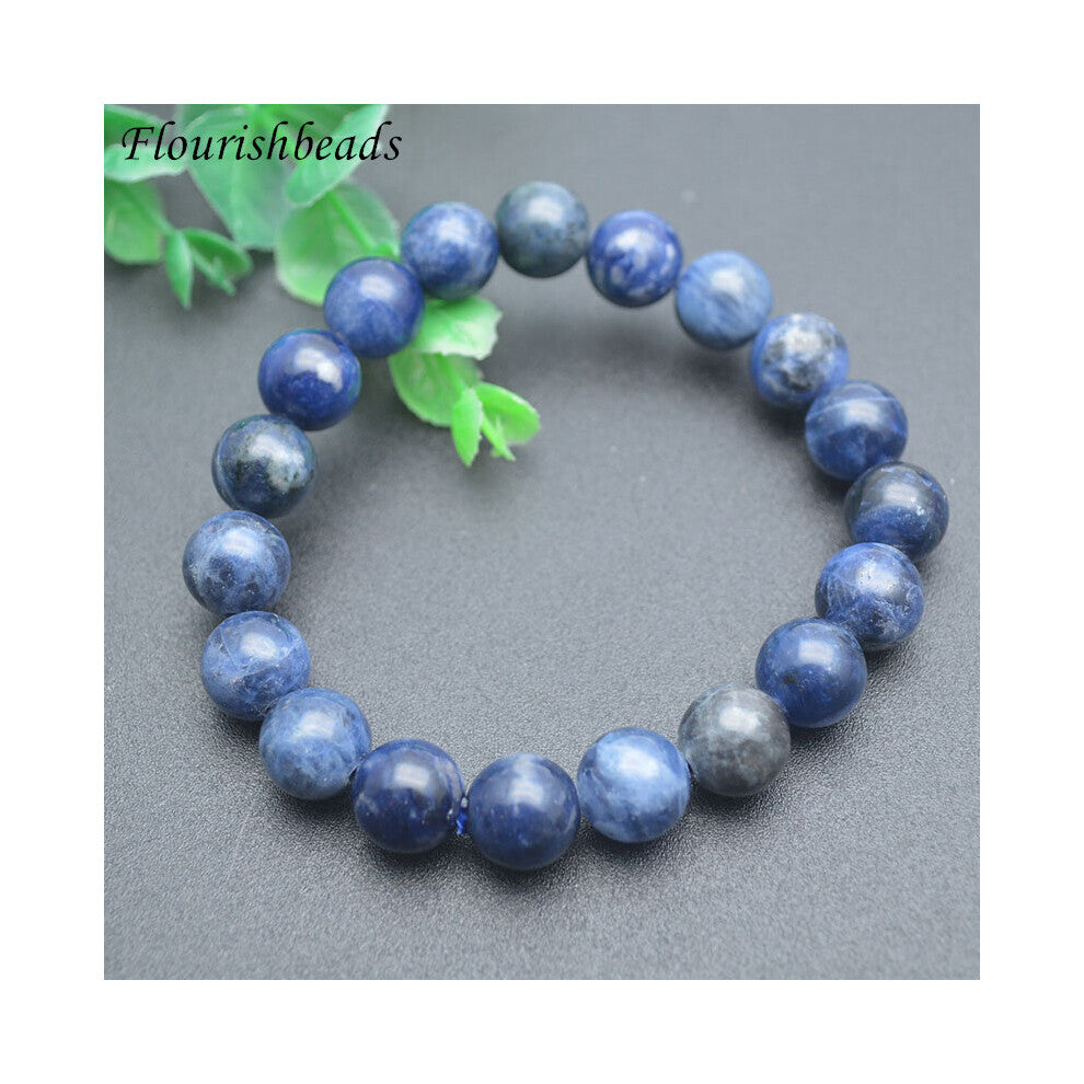 Natural Sodalite 6mm 8mm 10mm Round Beads Elastic Line Stracelet Bracelet for Man Women Yoga Gift