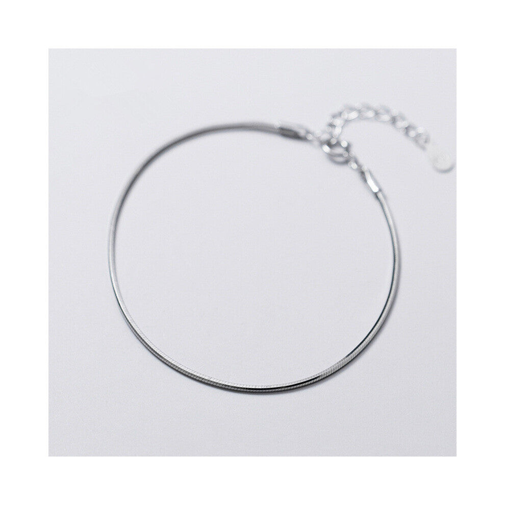 Minimalist Silver Snake Bone Charm Bracelet&Bangle for Women 925 Sterling Silver Daily Life Teen Jewelry Gift