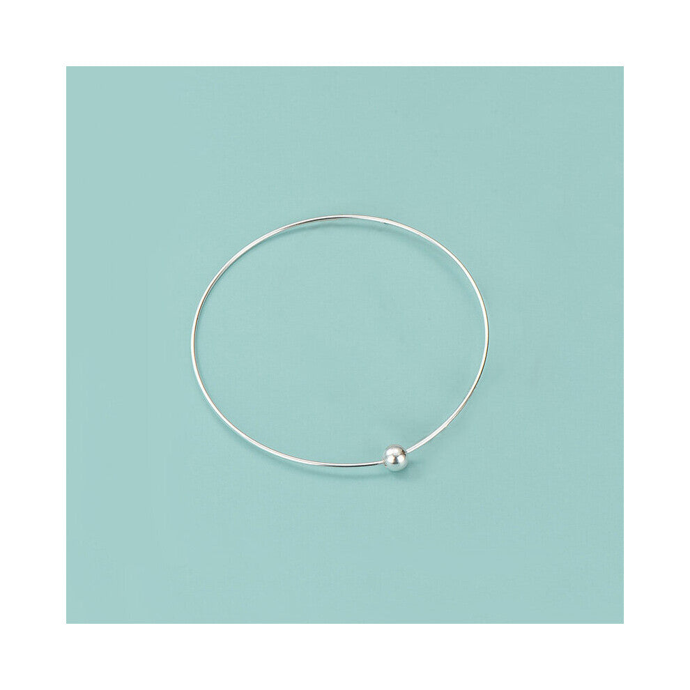 TrustDavis Real 925 Sterling Silver Glossy Hand Circle Bracelet Accessories To Wear DIY Accessories Fine Jewelry HY189