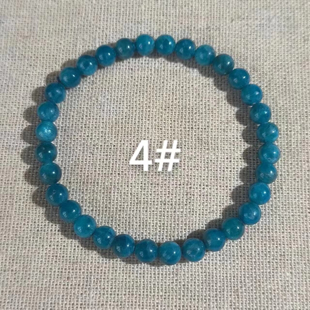 1pcs-lot natural Apatite single-circle Bead stringbracelet crystal Fine jewelry Multiple sizes jewelry taki