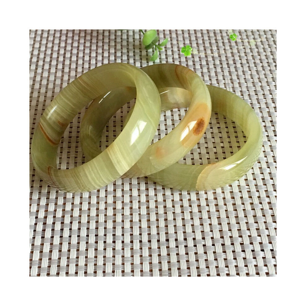 Natural Chinese and Hand Carved Wide Bar Jade Bracelet Boutique Jewelry Wood Grain Bracelet Gift