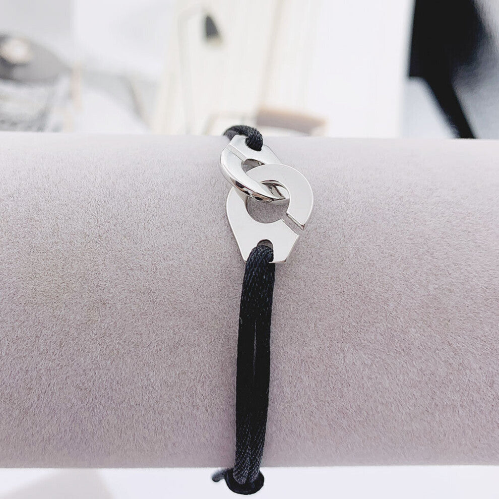 925 sterling silver Handcuff Bracelet For Women Men Adjusstable Rope Handcuff Bracelet Menottes Bijoux Corde Bracelet