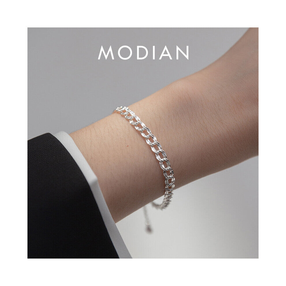 925 Sterling Silver Sparkling Twine Bracelet For Women Classic Silver Female Bracelet Fine Jewelry Gift