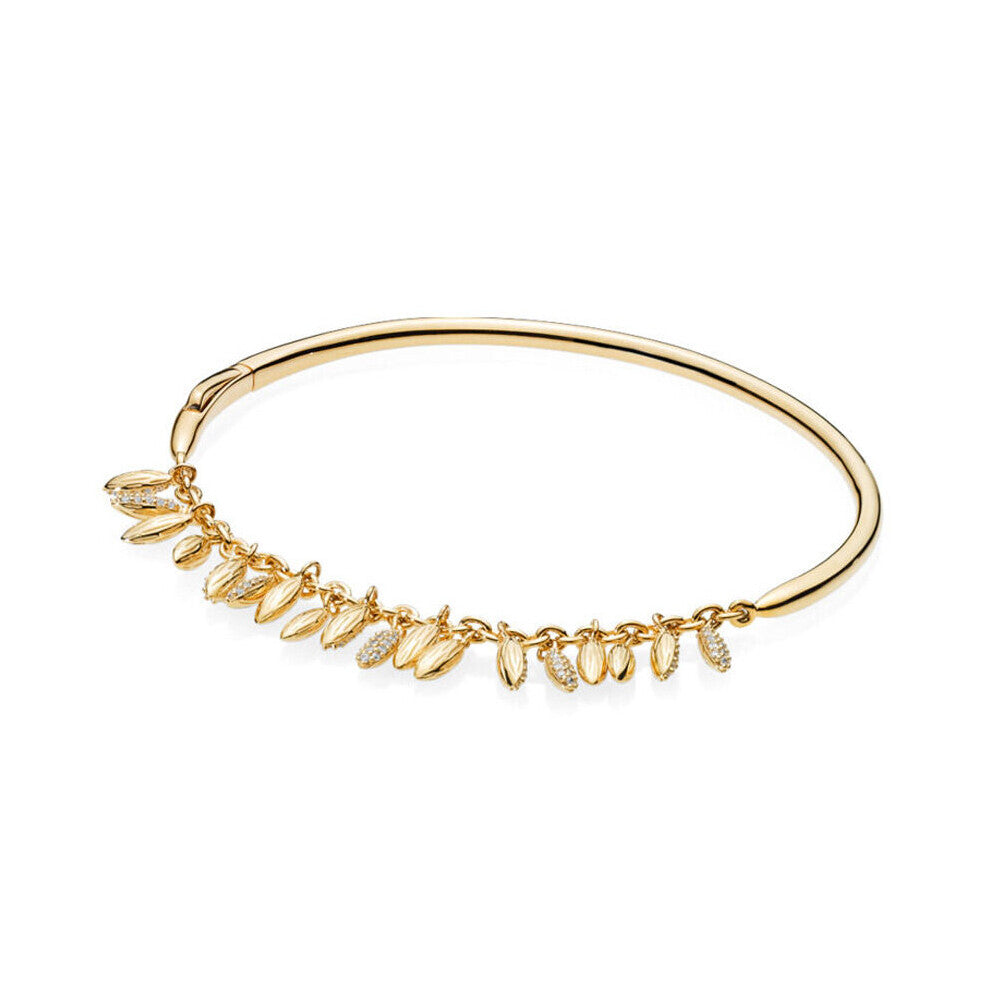 Shine Modern Lovepods Floating Grains Classic Tennis Sliding Clasp Bracelet Fit Europe Bangle 925 Sterling Silver Bead Charm