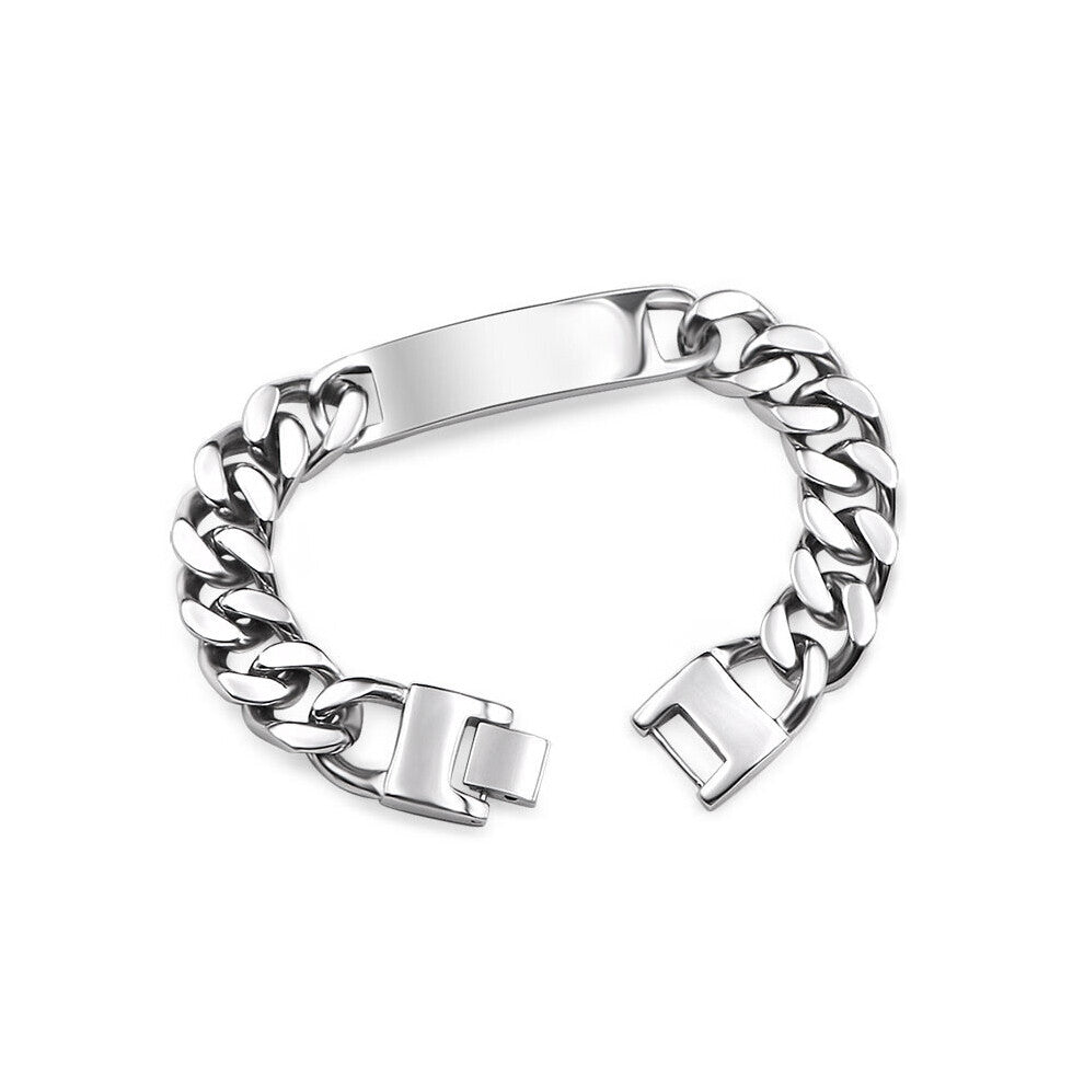 S7 Titanium Steel Punk Bracelet Antique Men's Bracelet Glossy Font Refined Steel Bracelet CE524