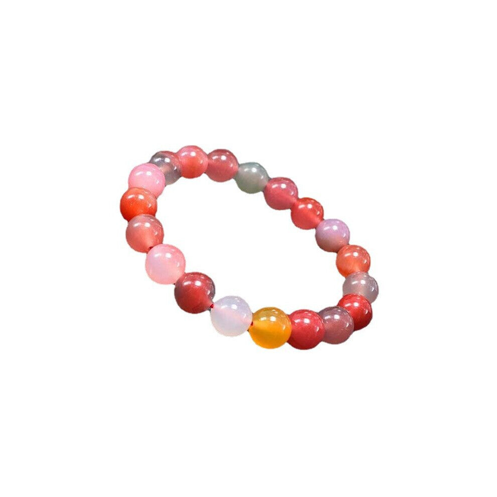 Natural Salt Agate Bracelet Female Candy Colorful Beads Benmingnian Crystal Jewelry Gift