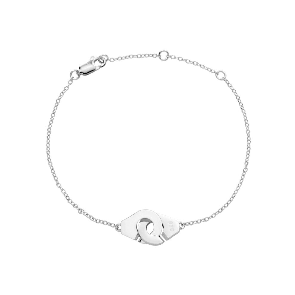 925 Sterling Silver Handcuff Fine Chain Bracelets For Women Crystal Zircon Inlaid Stone Jewelry Adjustable Bracelet