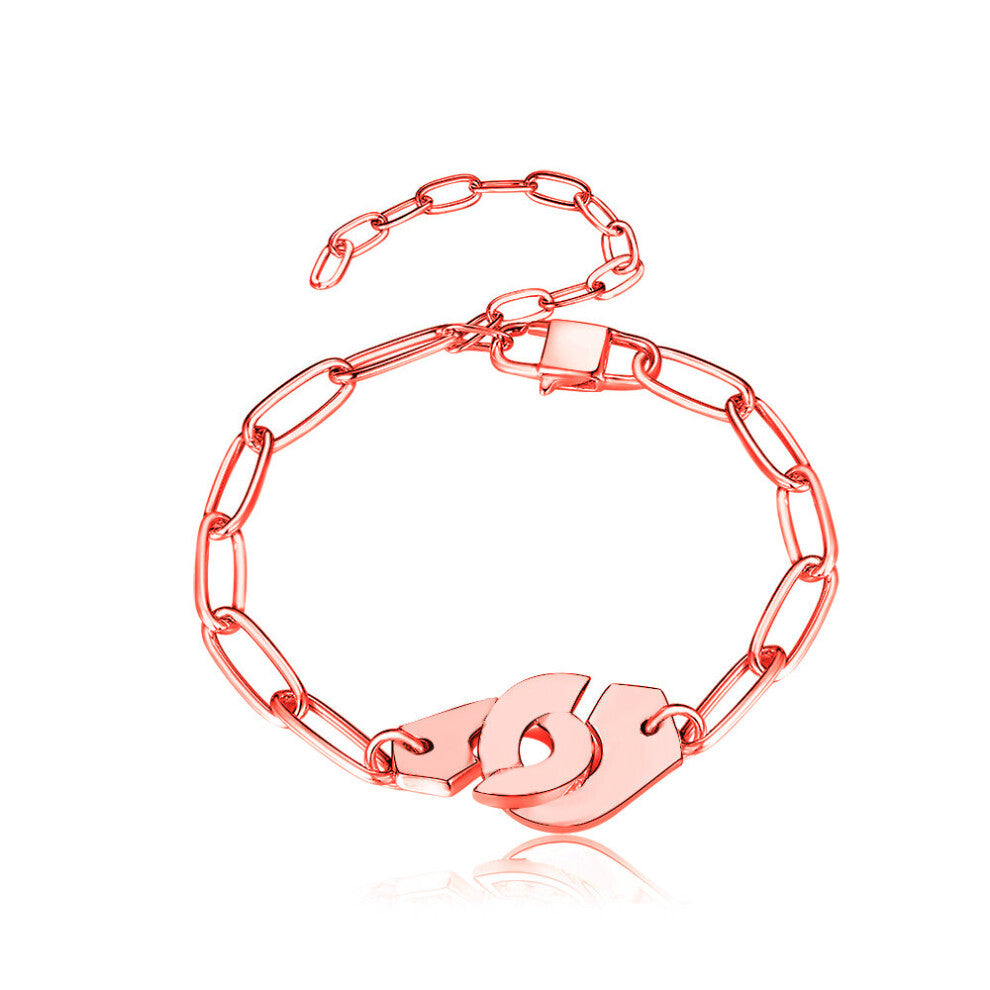 925 Sterling Silver Necklace Handcuff Bracelet For Women Men Silver Chain Pendant Necklace Menottes Jewelry