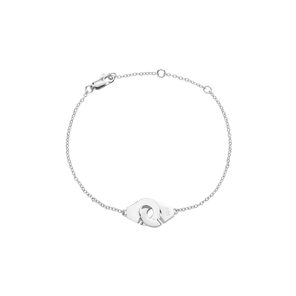 Women Bracelets Handcuff Thin Chain Bracelet Menottes 925 Sterling Silver High