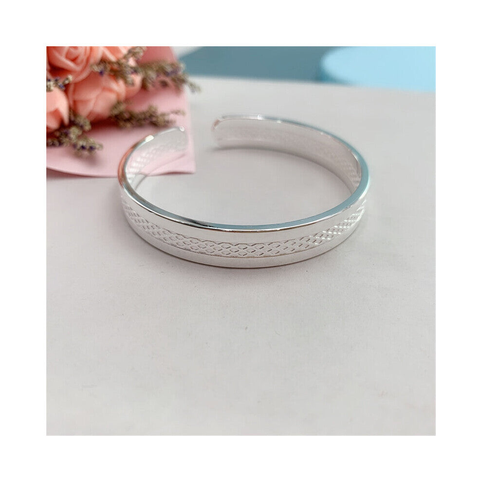 999 Sterling Silver Women's Jewelry High Taiyin Retro Men's Cuffs Opening Bracelet Adjustable