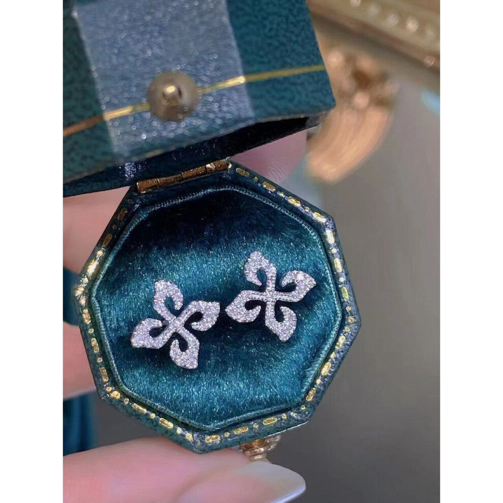 Temperament Sweet Beauty God Bow Knot Ladder Fairy Stud Earrings For Lady Birthday Party Jewelry Gift