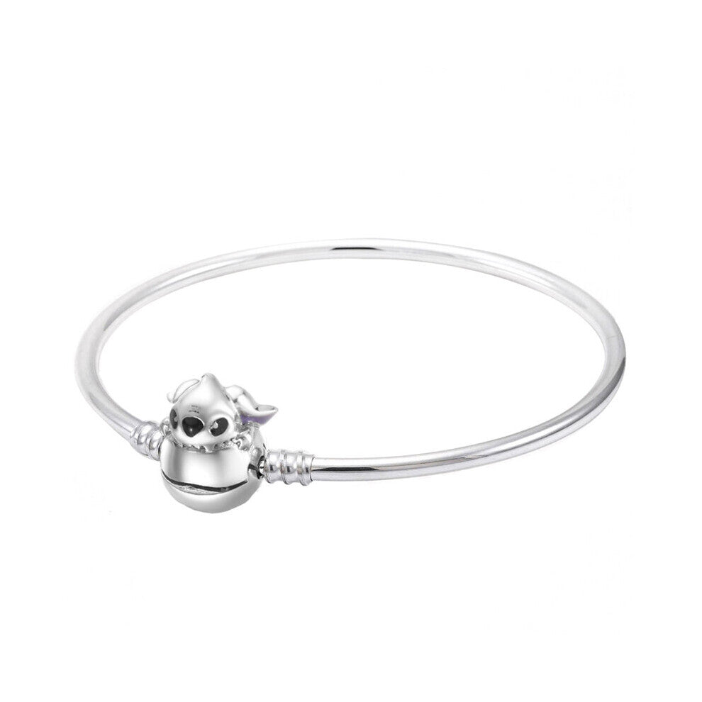 Entwined Infinite Hearts Clasp Open Heart O Closure Bracelet Bangle Fit 925 Sterling Silver Bead Charm DIY Jewelry