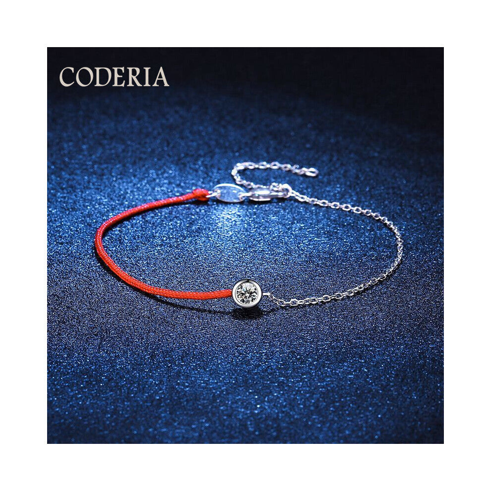 Real Sterling Silver Moissanite Bubble Bracelet Platinum Plated Lucky Bracelet 0.3ct Moissanite Bracelet For Women Girls