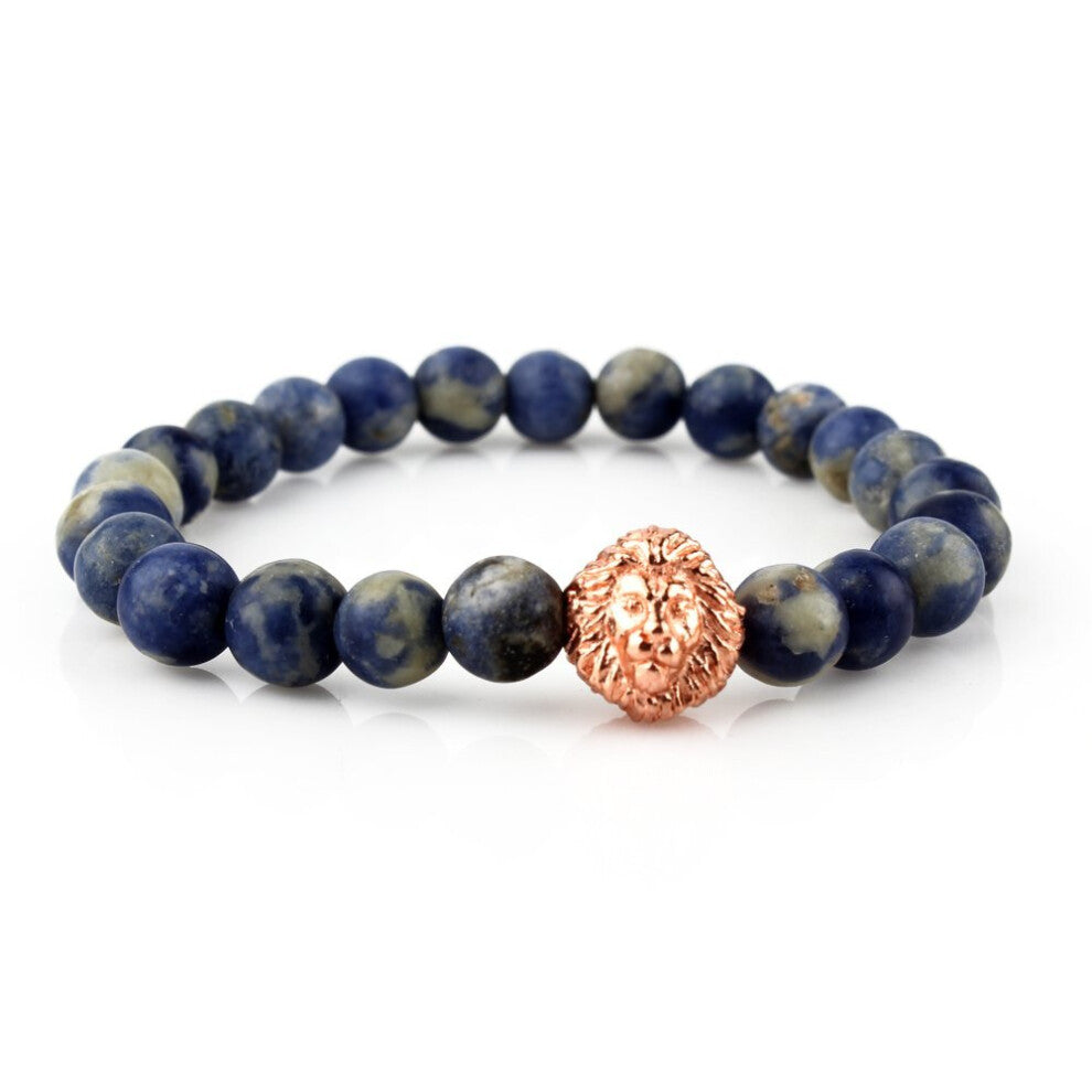 Men's sodalite stone bracelet in Turkey lion