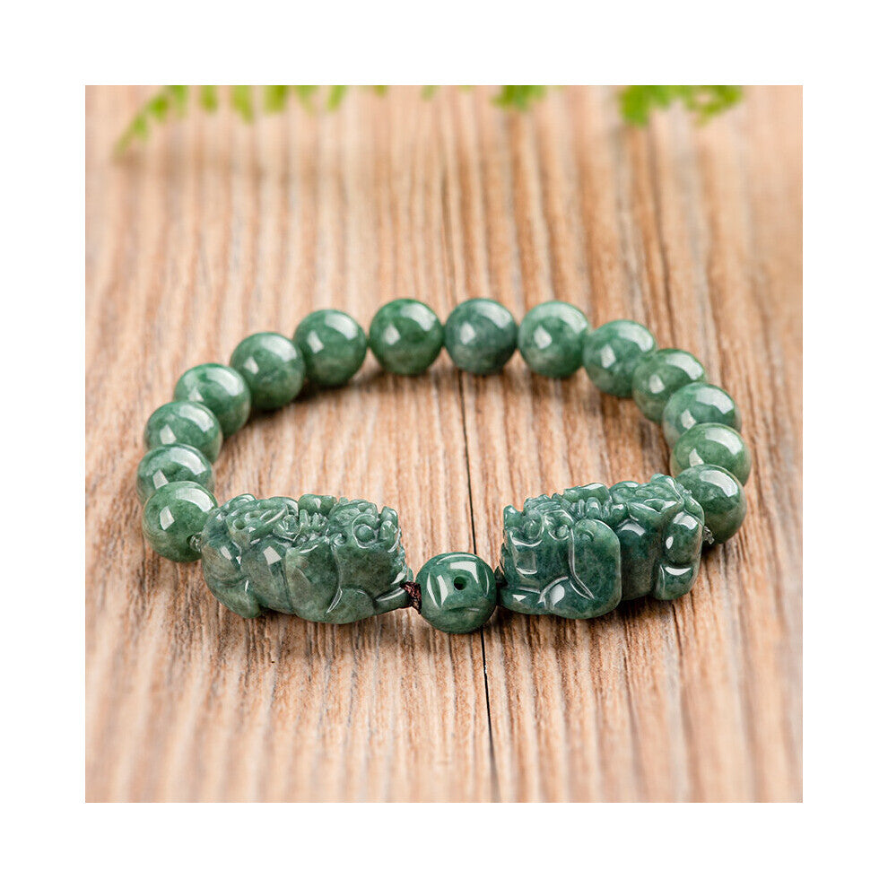 Mai Chuang - Jade Pixiu Bracelet Pea Green Emerald Bangles Personality Charm High Jewelry Accessories Men and Women Couple