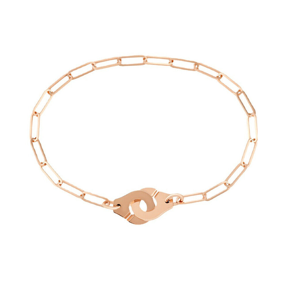 Dinh Van 925 Sterling Silver Handcuffs Adjustable Franch Chain Setting Handcuffs Bracelet Men Women Jewelry Menottes