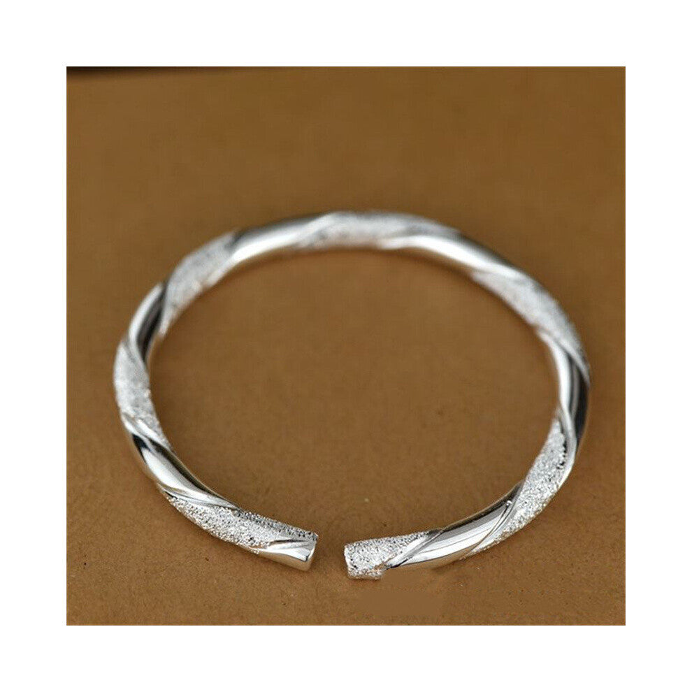 Domineering Intertwined love Couple Bangles, S999 Silver Men's And Women's Bracelet Bangles Wholesale, Birthday Gift