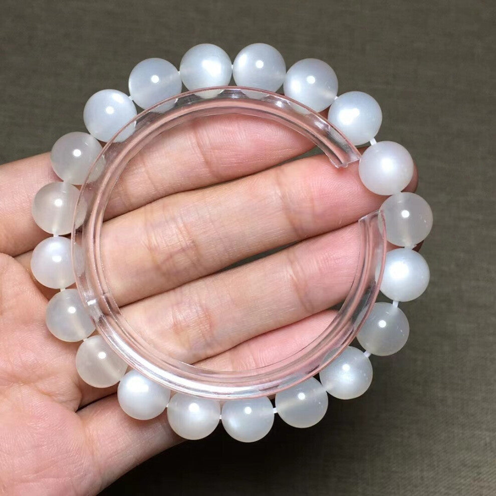 9mm Natural Light Moonstone StoneBracelet Jewelry For Women Lady Men Beauty Healing Love Gift Crystal Beads Strands AAAAA
