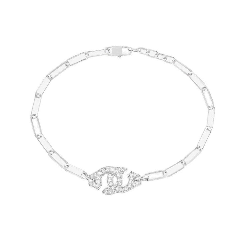 Dinh Van 925 Sterling Silver Handcuffs Adjustable Franch Chain Setting Handcuffs Bracelet Men Women Jewelry Menottes