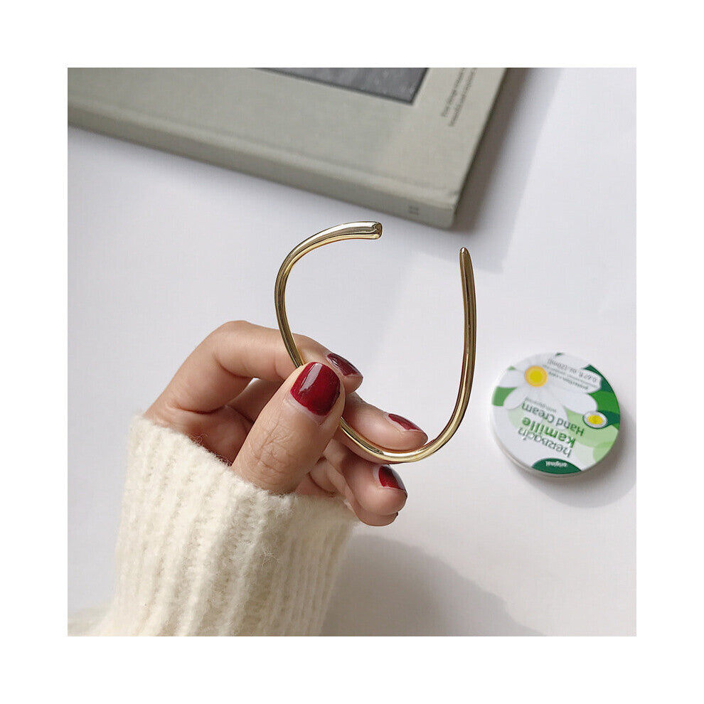 925 Sterling Silver Solid Triangle Bangles for Women Glossy Minimalist Bracelets Originality Jewelry Gift