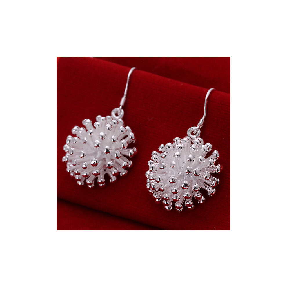 925 Silver Earrings 50mm Round Circle Hoop Earrings For Women Wedding Engagement Charm Jewelry Gift