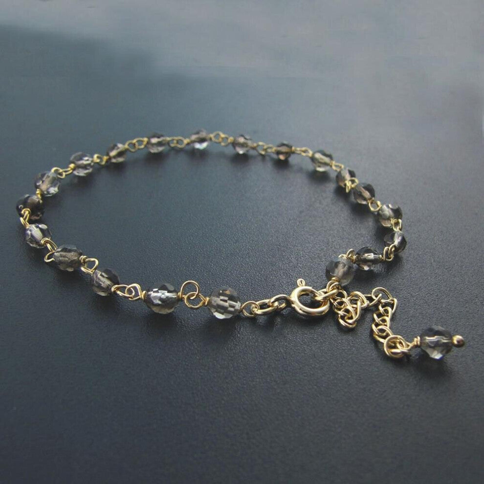 925 Sterling Silver Jewelry Natural Smoky Quartz Bracelet Womens Jewelry For Gift - Party - Daily Wear - Engagement Jewlery
