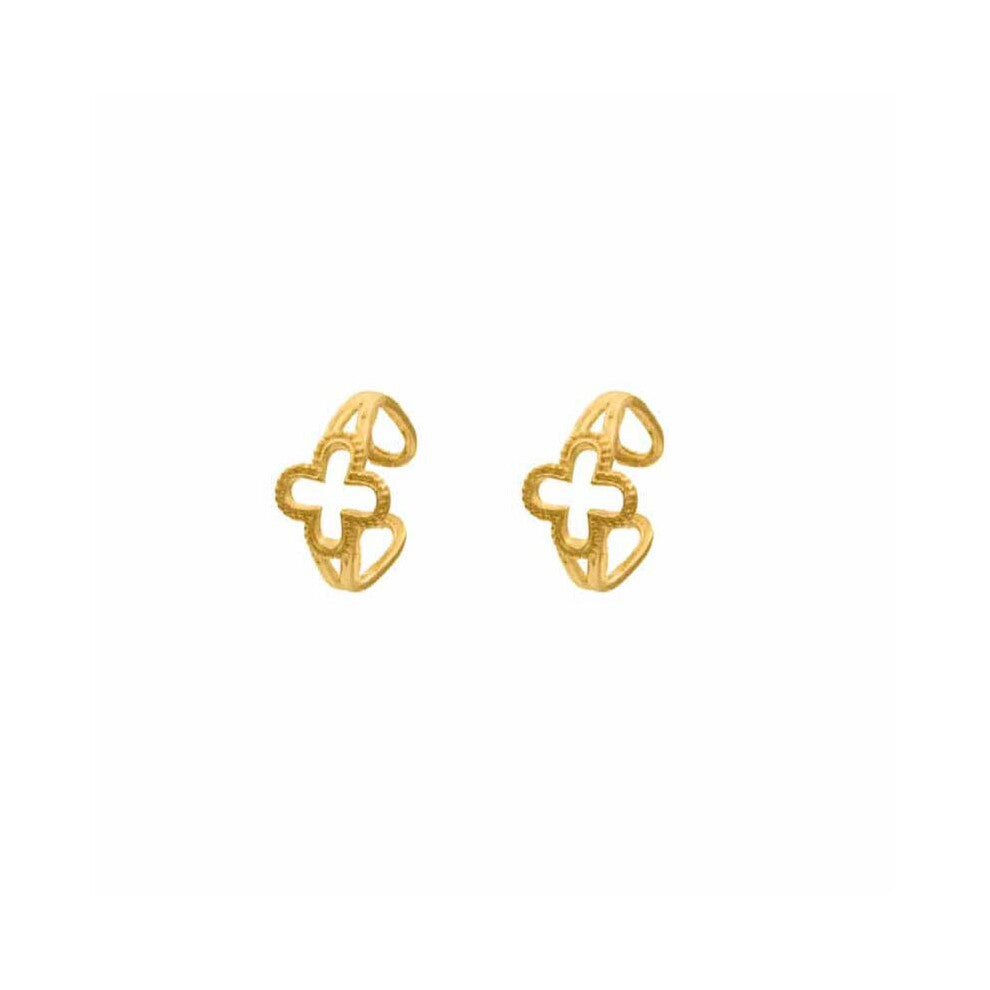 Vintage Silver Filled Hollow Flower Clip on Earrings for Women Non Piercing Ear Cuffs Unusual Men EarCuff Jewelry