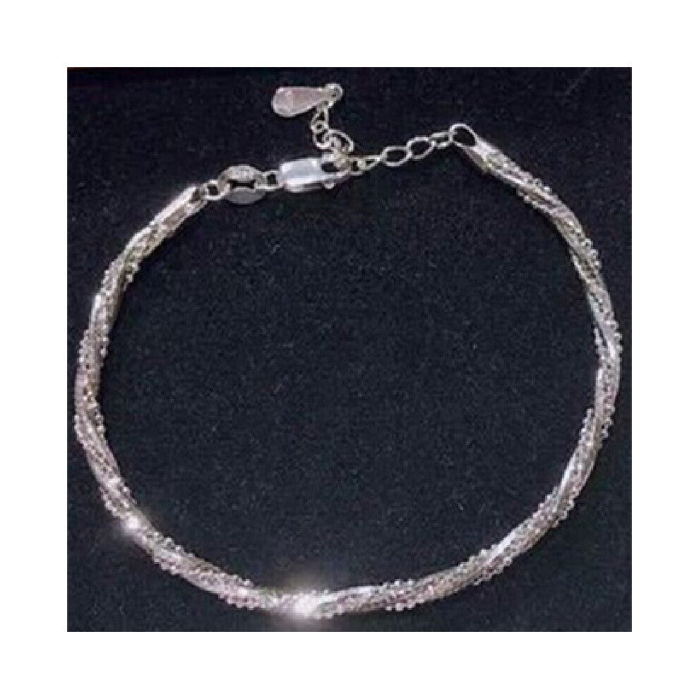 s925 silver bracelet temperament small ball chain intertwined snake bone bracelet female bracelet