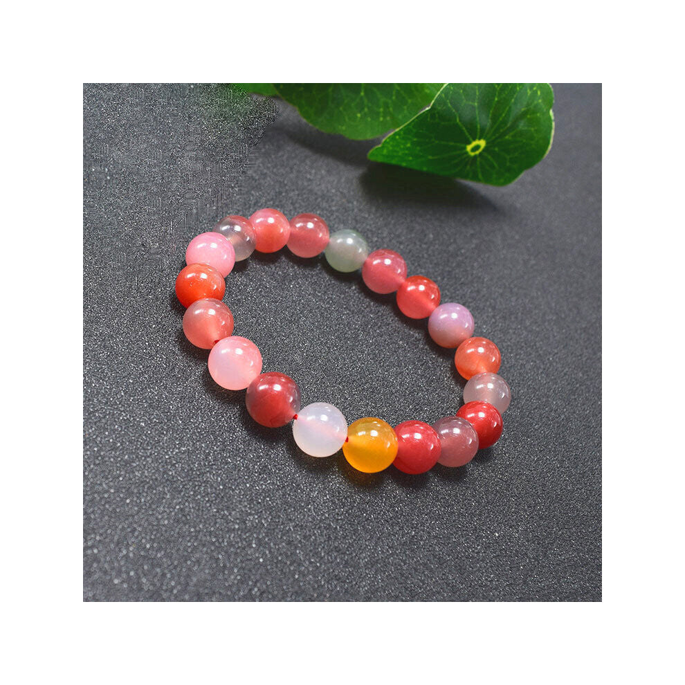 Natural Salt Source Agate Round Bead Single Loop Bracelet Women's Candy Bracelet Jewelry