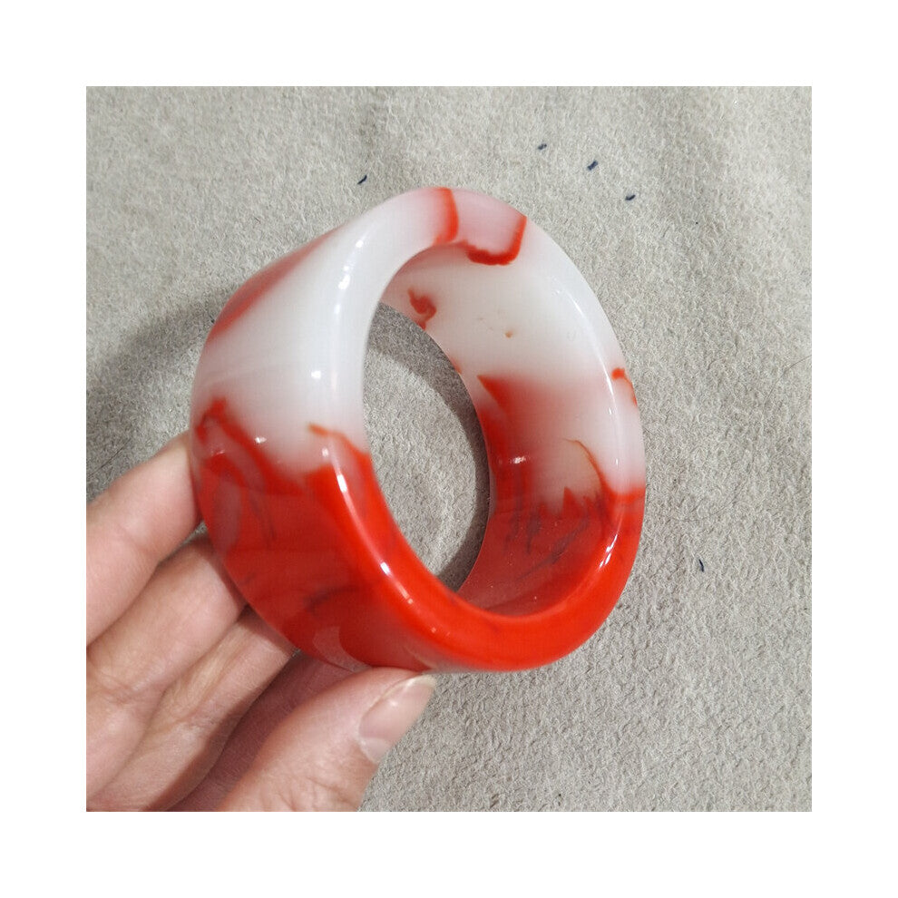 Hot Selling Natural Hand-carved Jade Widen Tire Bangle 60-62mm Jewelry Bracelet Accessories Men Women Luck Gifts1