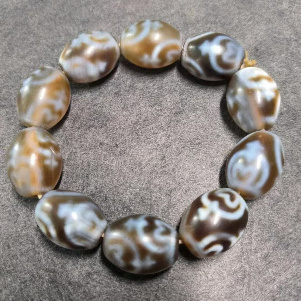 1pcs-lot Natural buddha heart aquarium dallo Bracelet retro agate gemstone taiwanese craftsmanship jewelry amulet folk-custom